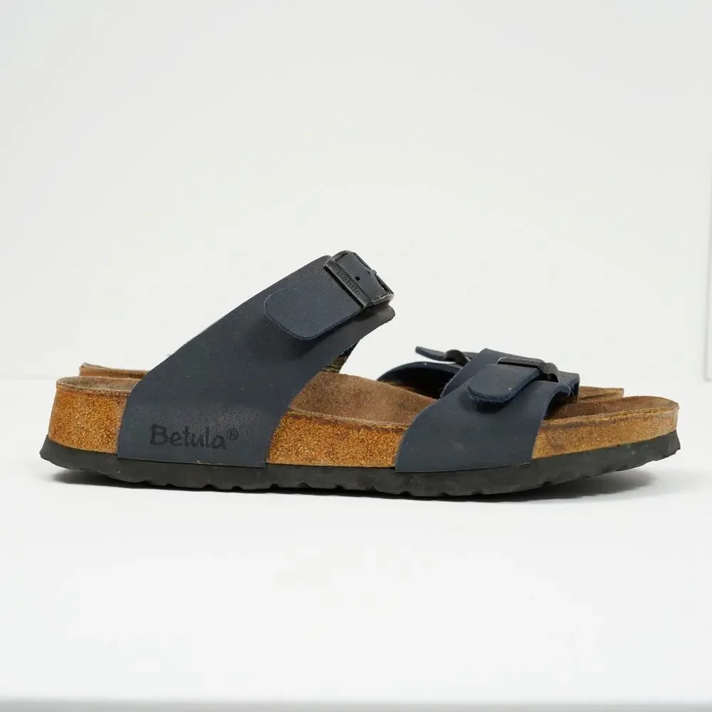 Betula Birkenstock Sandals Grayish-Blue Birko-Flor size W8/M6 Men’s Women’s